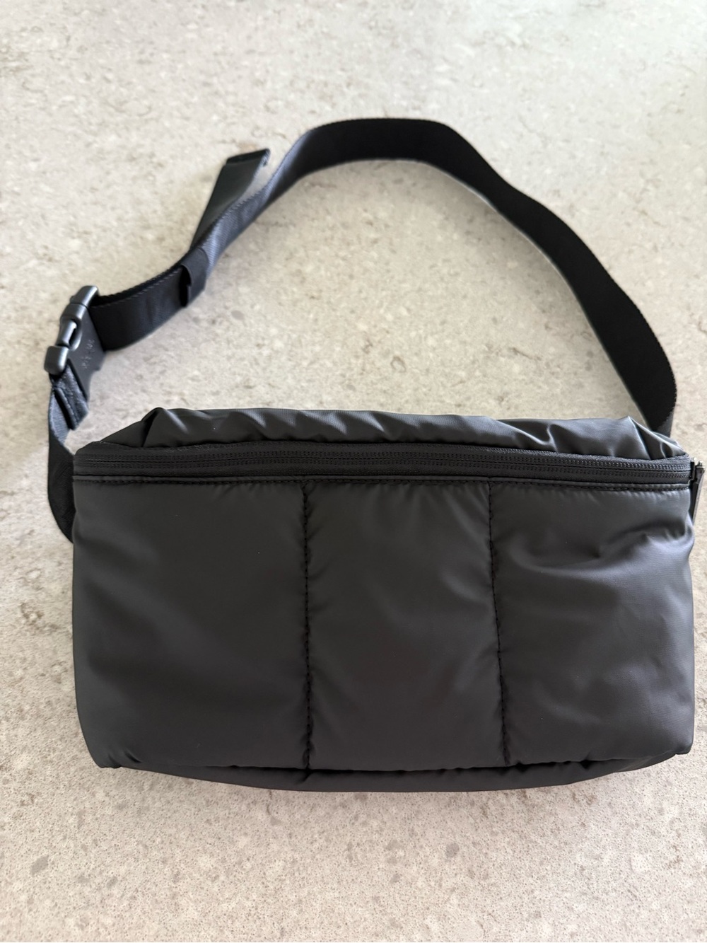 Calpak Black Quilted Crossbody Satchel